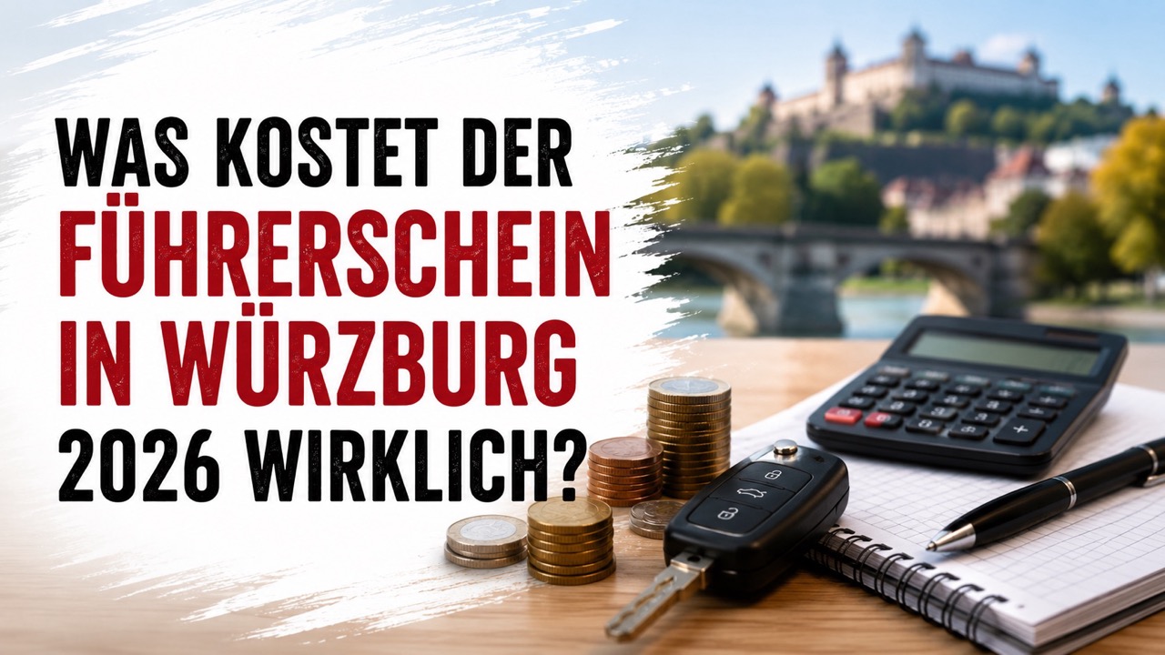 Was kostet der Führerschein in Würzburg 2026? Beitragsbild zur Kostenübersicht der Fahrschule Ramackers.